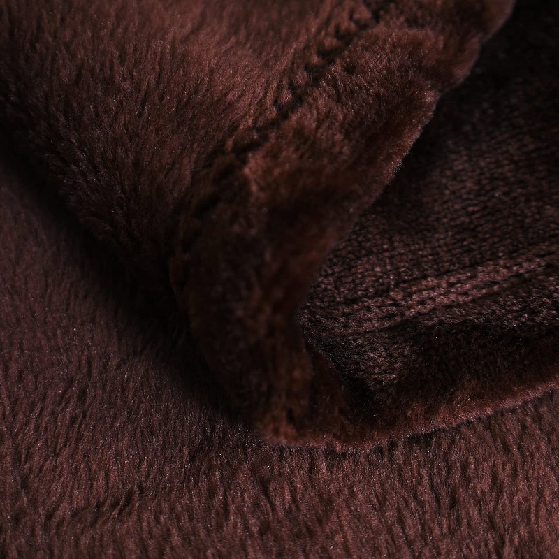 SOCHOW Flannel Fleece Blanket Throw Size, All Season Lightweight Super Soft Cozy Blanket for Bed or Couch, Brown, 50x60 inches - Image 4